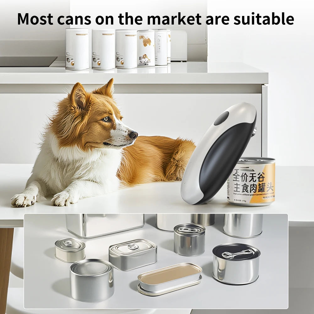 Compact Automatic Electric Can Opener One Touch Portable Kitchen Tool for Jar & Bottle Easy Storage Can Opener Rechargeable