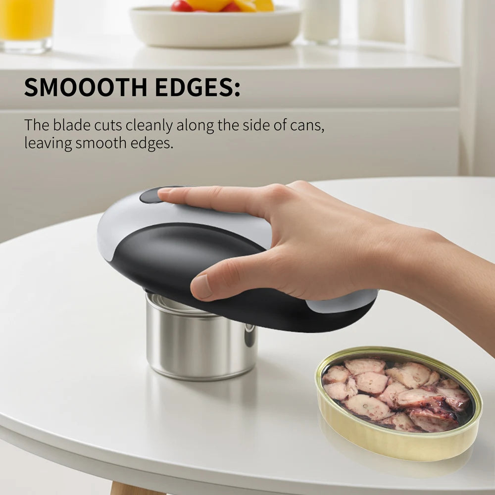 Compact Automatic Electric Can Opener One Touch Portable Kitchen Tool for Jar & Bottle Easy Storage Can Opener Rechargeable